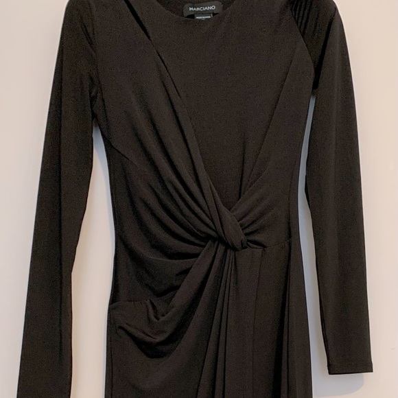 Gorgeous Chic Black Long Sleeve High Neck Midi Dress from Marciano. Size XS. - Picture 3 of 4